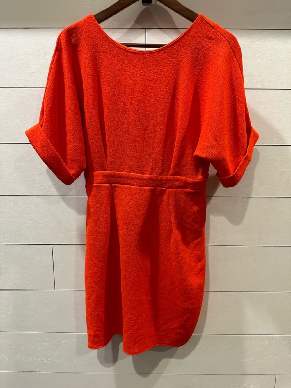 ASOS Women’s Bright Orange Short Sleeve Shift Dress- size 10